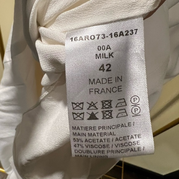 Chloe Milk Flutter Sleeve Tie Dress - Picture 7 of 8